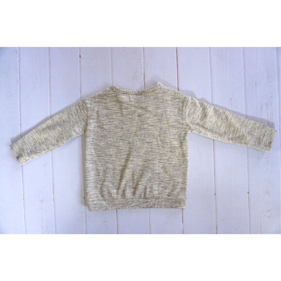 Zara Girls "Petit Chou" Grey Sequin Sweater - Size 7/8 - Picture 4 of 5